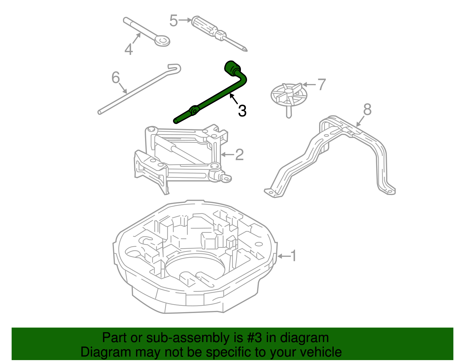 OEM Genuine Kia Spare Tire Lug Wrench 0419 Cadenza Forte Forte Koup