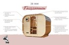Saunahaus Fasssauna Saunafass Bus Cube QUADRO 1 PLUS 242,5x175cm Karibu Sauna