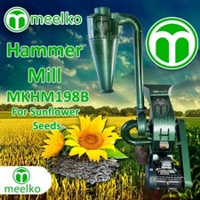 Electric Hammer Mill with Cyclone USA Stock MKHM198B-C  - Dry Material Grinder