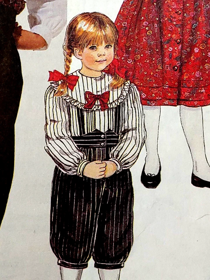 McCall's 6202 Girls' Blouse Pants Skirt Suspenders size 3 ©1992 New Uncut - Image 4 of 4