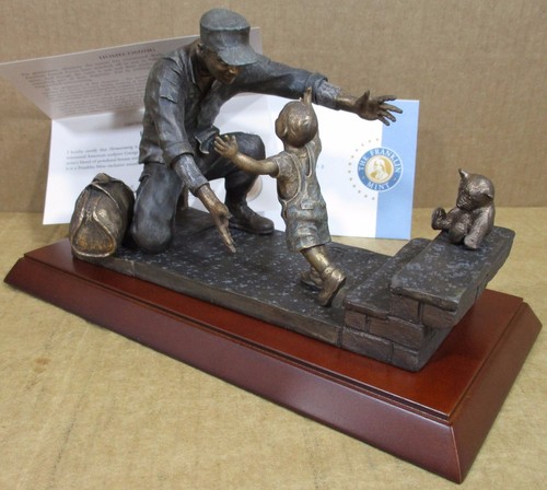 Franklin Mint “Home Coming” Men & Women of America Armed Force Bronze Sculpture - Picture 3 of 12