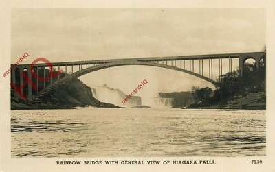Bild Postkarte::Niagarafälle, Regenbogenbrücke
