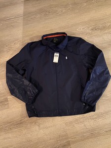 NWT Polo Ralph Lauren Performance NAVY BIG PONY Windbreaker Coat Jacket sz LARGE | eBay