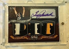 2009 Triple Threads Terry Bradshaw Triple Jersey Patch Auto Signed 1/1 Steelers