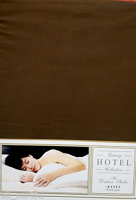 DOPPELBETT BETTBEZUG SET SCHOKOLADE HOTEL ÄGYPTISCHE BAUMWOLLE 400 FADENZAHL 