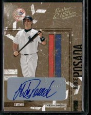 2004 Donruss Leather & Lumber #101 Jorge Posada Signatures Silver AUTO #/5