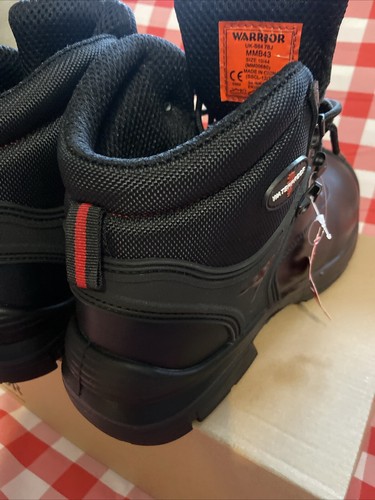 Warrior Waterproof Safety Boots Size UK 10 Black Hiker Boot S3-WR-SRC - New - Picture 14 of 24