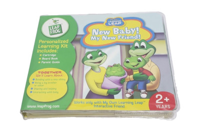 NEW LEAP FROG MY OWN LEARNING LEAP NEW BABY! MY NEW FRIEND! Cartridge+Board Book