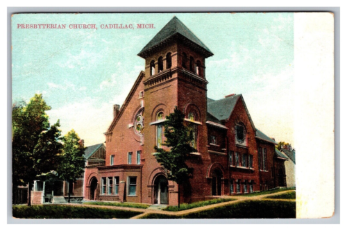 Carte postale Cadillac MI Michigan église presbytérienne non publiée dos divisé - Photo 1 sur 2