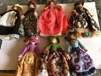 vintage peg dolls
