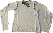 Guess Long Sleeve Sasha Sweater Womens Size L Dove White Stretch