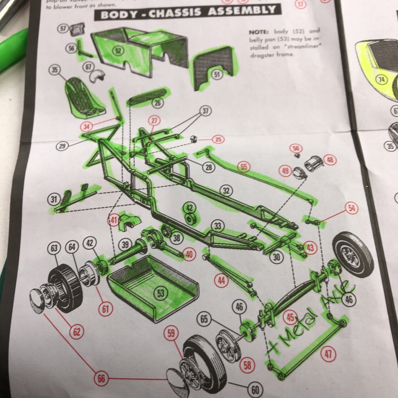 TE440 Chassis Research Dragster (2) Frame W Body Suspension 125 LBR Model Parts eBay