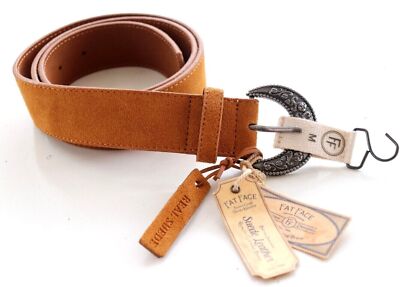 FAT FACE FLORAL BUCKLE SUPERSOFT SUEDE LEATHER BELT MUSTARD 973589  WOMEN S L UK