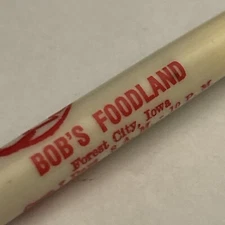 VTG Ballpoint Pen Bob's Foodland Grocery Store Schinnow Forest City Iowa