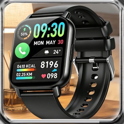 Bluetooth Smartwatch Herren Damen Fitness Tracker Herzfrequenz Pulsuhr Blutdruck