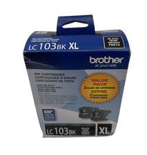 Brother LC103BK XL Ink Cartridge Black 2-Pack DCP-J152W MFC-J6520DW J6920DW NEW