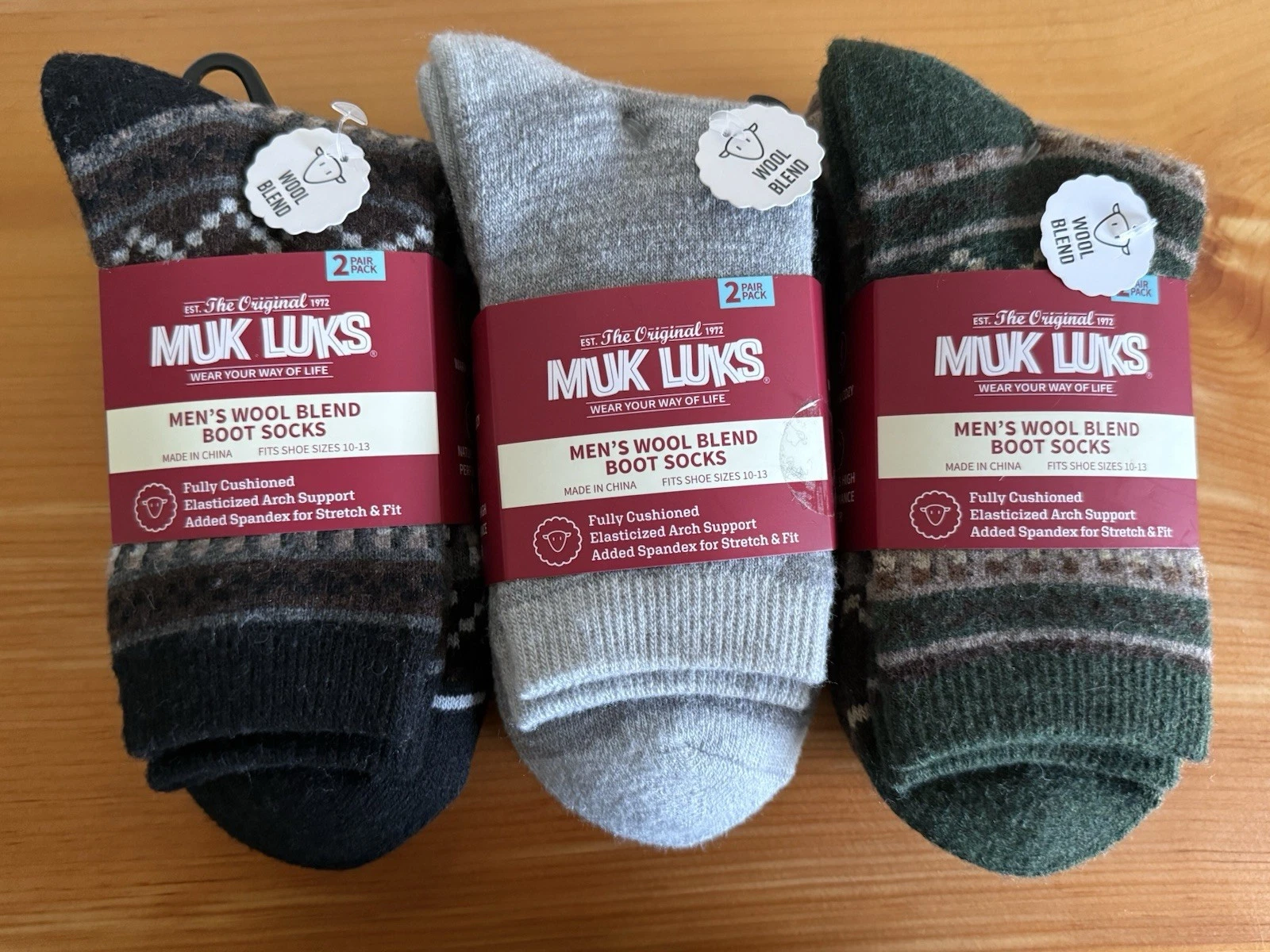 Muk Luks Wool Blend Multicolor 6 Pairs Boot Socks Men’s 10-13
Opens in a new window or tab