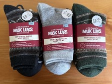 Muk Luks Wool Blend Multicolor 6 Pairs Boot Socks Men  s 10-13