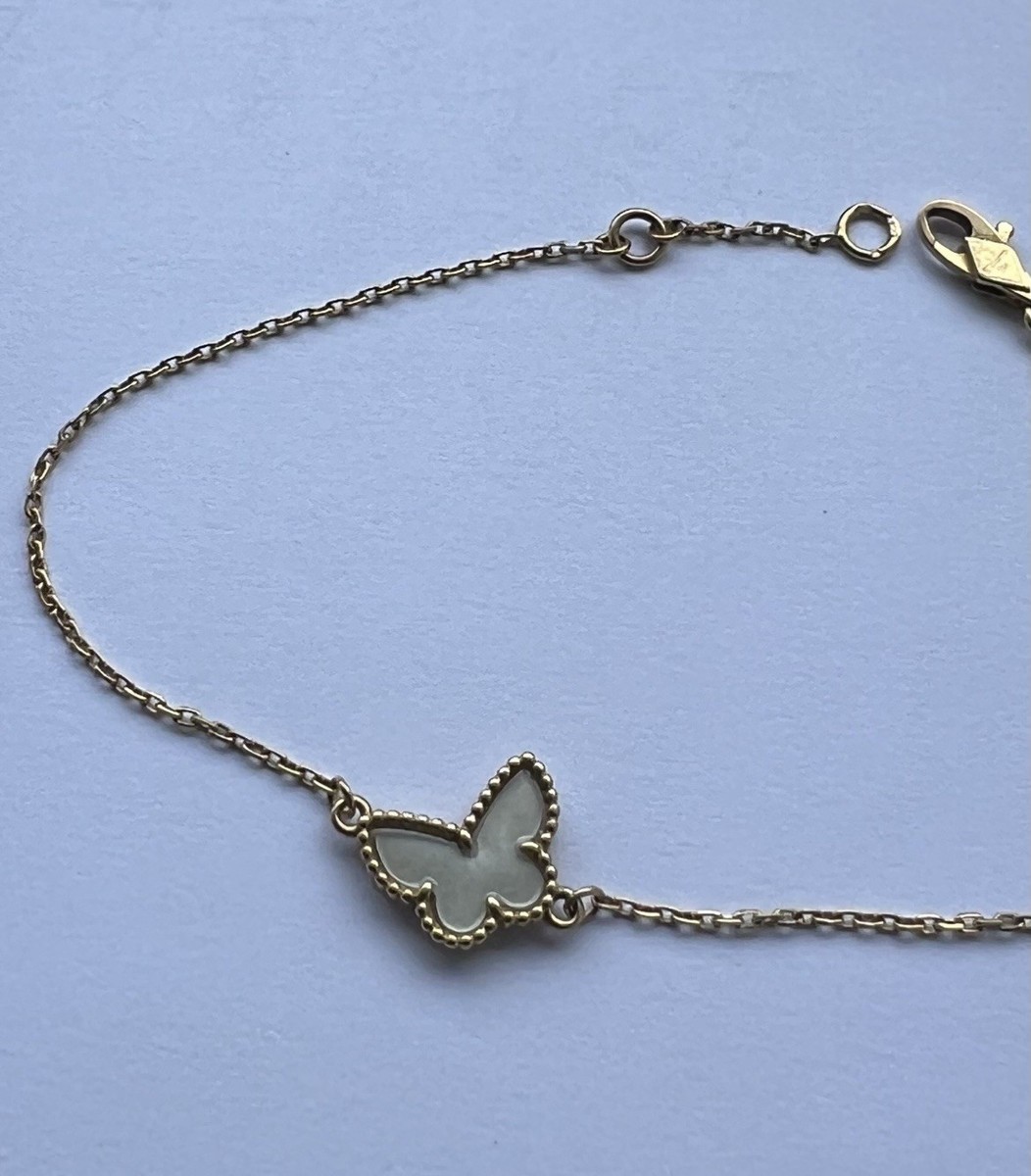 Van Cleef Arpels Sweet Alhambra Butterfly Bracelet Yellow Gold