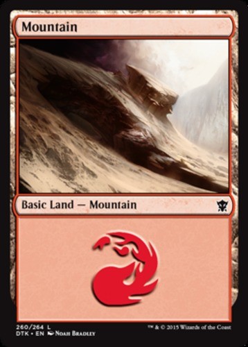 Mountain (260)~260/264~LP~(DTK) - Dragons of Tarkir~MTG