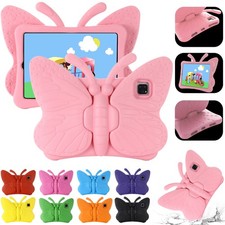 Kids Butterfly Stand EVA Case For iPad A16 /10th 9th 8th 7th 6th 5th Gen Gifts