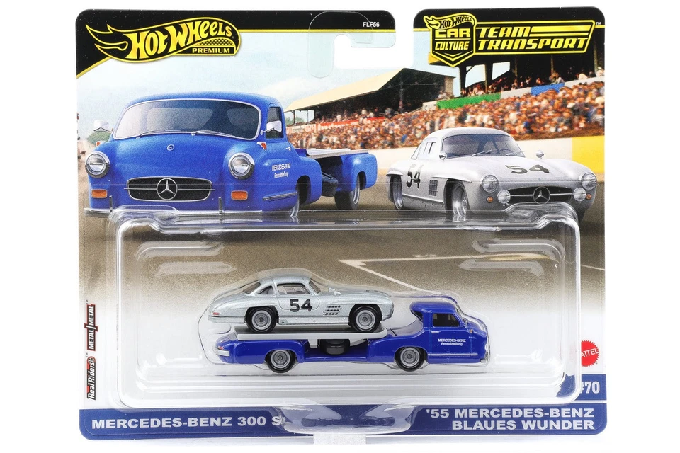 1:64 Hot Wheels Premium 2024 Team Transport Mercedes 300 SL 1955 Blaues Wunder - Bild 1 von 1