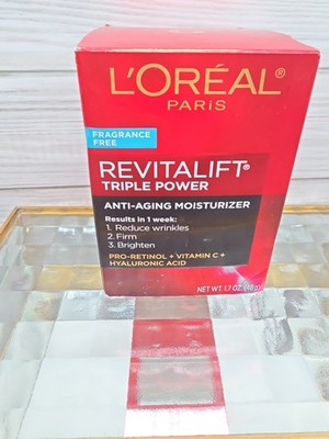 L'Oréal Paris Revitalift Anti-Aging Moisturizer Cream 1.7 fl oz No Date DMG Box