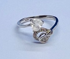 Natural Moonstone ring, size 7.5, on a .925 sterling silver band