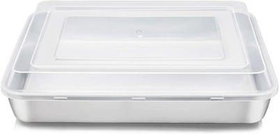 Stainless Steel Baking Pan With Lid 12  X 9¾ X 2 Inch Rectangle Sheet Cake Pans