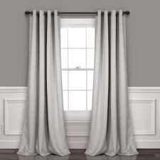 Insulated Grommet Blackout Window Curtain Panels, Pair, 52" W X 95" L, Light Gra