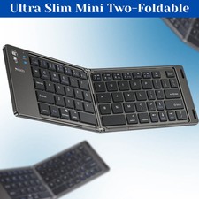 Foldable Bluetooth Keyboard Wireless Portable Travel Typing for Phone Table