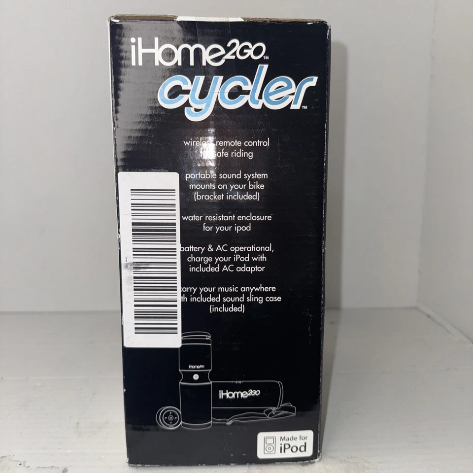 New In Box Ihome 2go Cycler IH85 For Ipod Wireless Speaker,Remote W/ Charge - Image 4 of 4