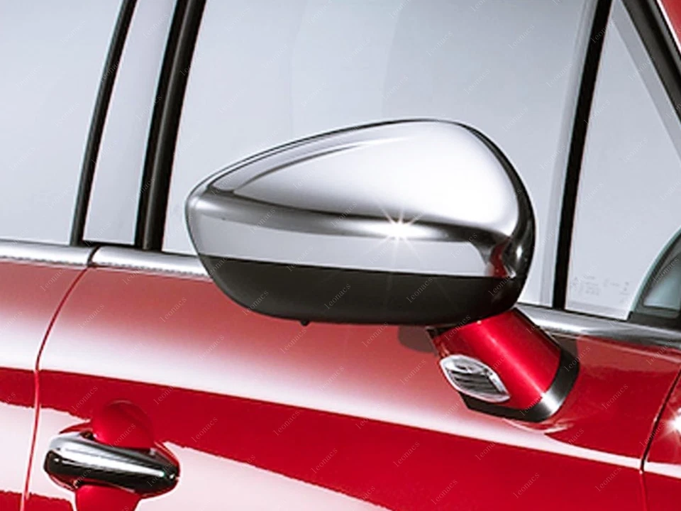 Per CITROEN C3 II 2009 AL 2016 Coppia Calotte Specchio Retrovisore Cromata - Immagine 3 di 4