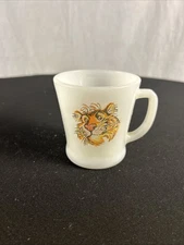 Vintage 1960s Fire King Tony the Tiger Milk Glads Heat Proof Coffee Tea Mug Cup