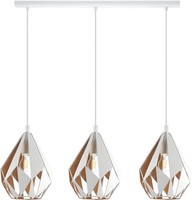 Weiß Gold Moderne HäNgelampe Pendelleuchte 3X60W/E27 80,5X20,5X110 [Cm]