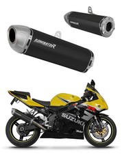 GSXR 1000 K1 - K4 2001 - 2004 Schalldämpfer Auspuff S6 SCHWARZ DOMINATOR