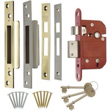 Era Fortress 5 Lever Mortise Sash Lock Inc 4x Keys 2.5 Or 3inch British Standard
