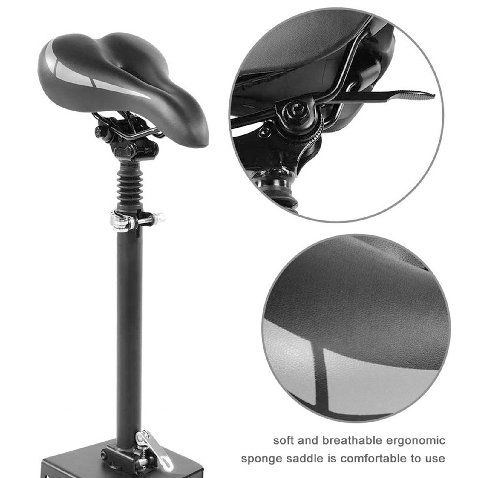 Sella skateboard regolabile per sedile scooter elettrico per NINEBOT G30 MAX R0 foto 2