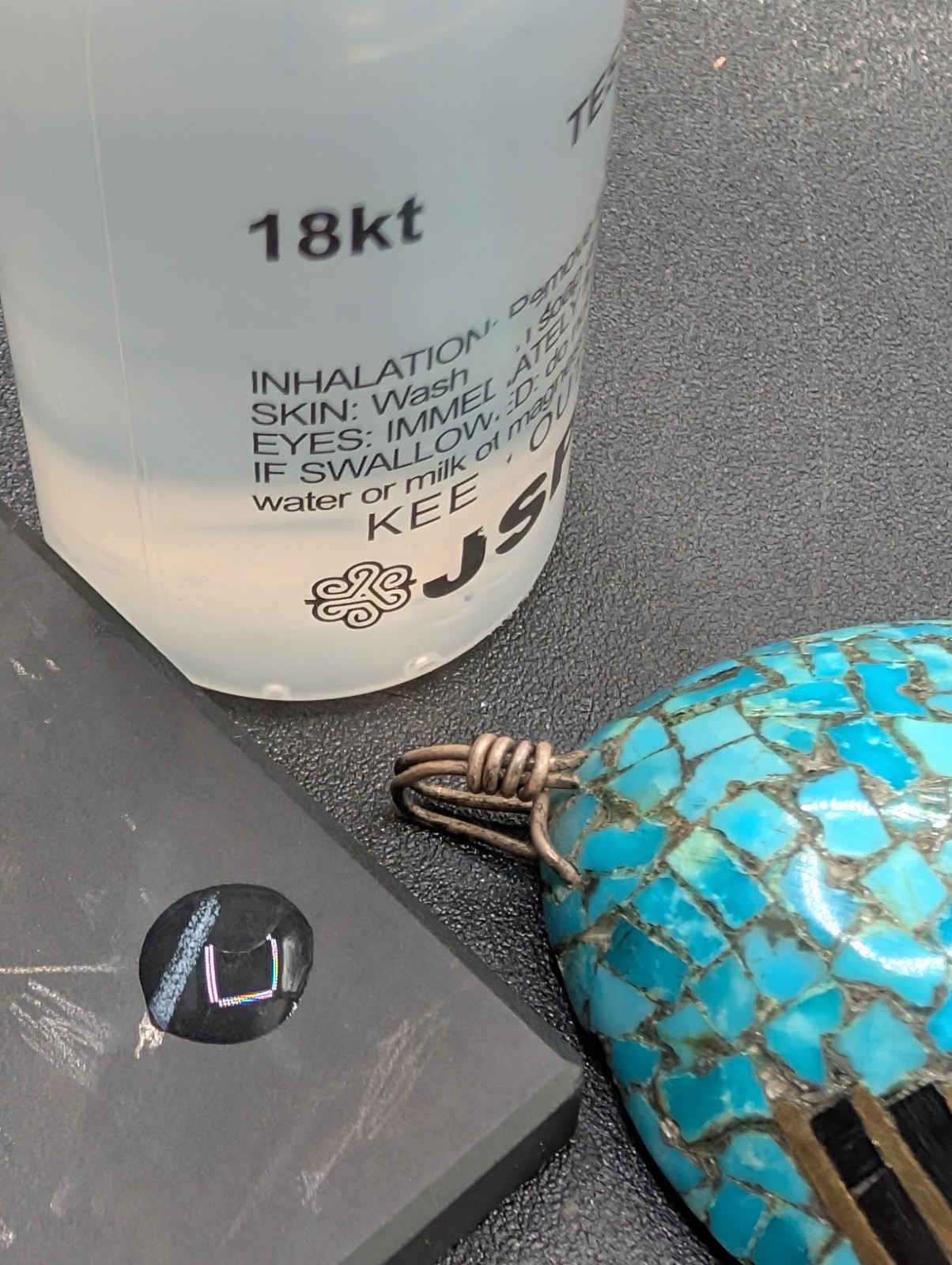 Santo Domingo Style Shell Seashell Turquoise Ston… - image 11