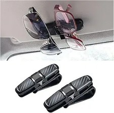 2PCS Holders for Car Sun Visor, Clip Organizer, Sunglasses Eyeglas Color: Gray