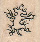 Squashed Dog 1 x 1" Mounted Rubber Stamp, Dog Stamp, Dog Lover