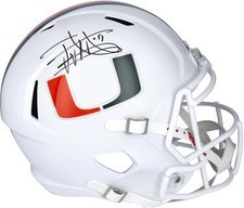 Jonathan Vilma Miami Hurricanes Signed Riddell Speed Replica Helmet