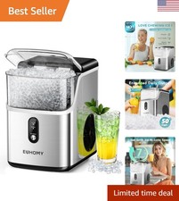 Stainless Steel Nugget Ice Maker - 35lbs Daily Soft Ice for Home Office