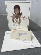 VINTAGE ABORIGINAL CARD RENE HENRI MELBOURNE HIGH SOCIETY HAIR SALON 1960s