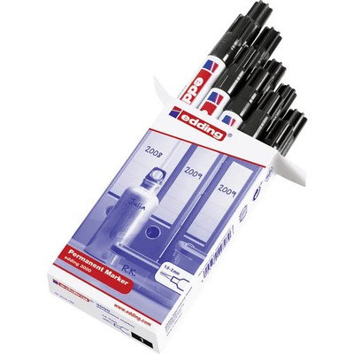 10er Multipack Edding edding 3000 4-30000-001 Permanentmarker Schwarz