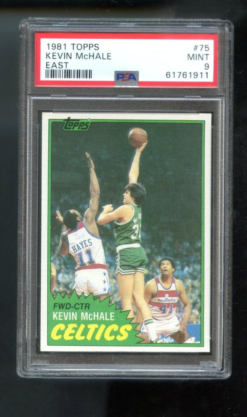 1981 Topps #75 Kevin McHale ROOKIE RC PSA 9 Graded Basketball Card 1981-82 East