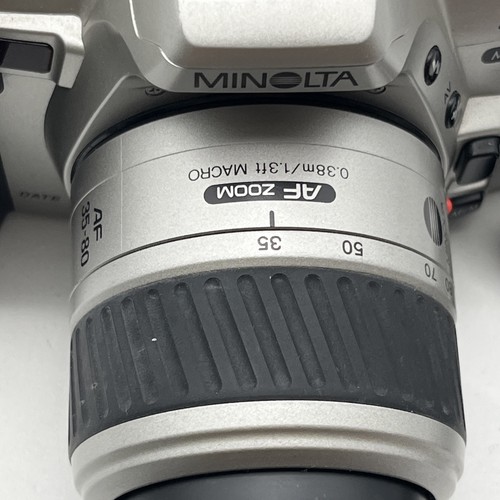 Cámara fotográfica Minolta Maxxum StSi 35 mm SLR con 2 lentes y bolsa solo para piezas - Imagen 5 de 11