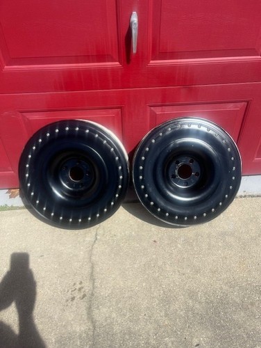 (2) ROUSH 18"x4" FRONT RUNNER BRAID DRAG WHEELS OFF A MUSTANG 5X41/2 BOLT CIRCLE