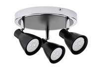 Paulmann Deckenleuchte Spotlight 2Simple Led 3X3,5W GU10 230V Schwarz Chrom