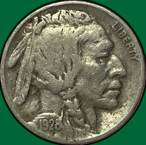 1928 Buffalo Nickel Very Fine VF Coin #35323